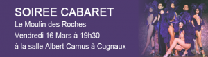 Soirée cabaret le 16 Mars à 19h30