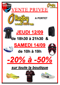 vente privee orugby