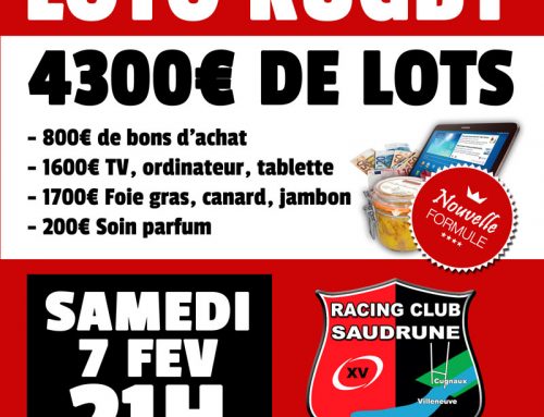 Grand Loto du Rugby à Seysses Samedi 7 Fév. à 21H