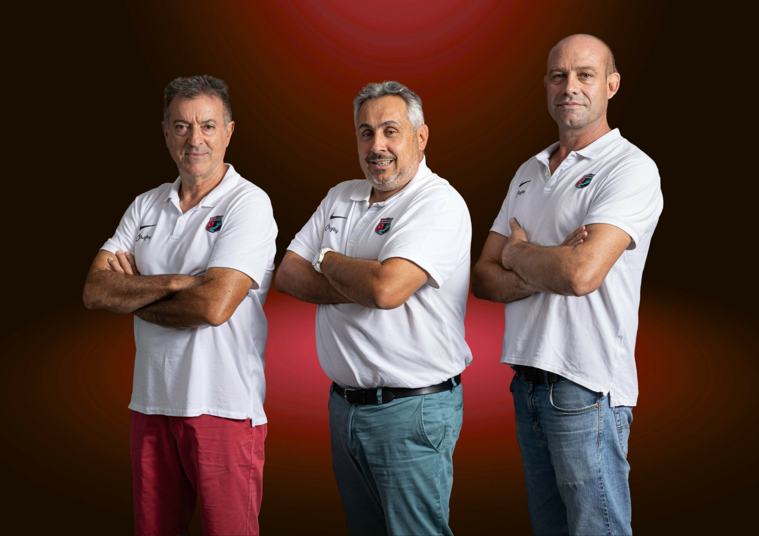 Frédéric Lafragette, Nicolas Dedieu & Cédric Cerciat (Co-présidents du RC Saudrune)